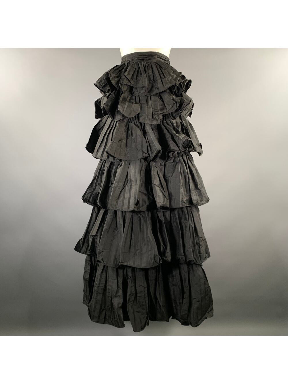 PORTIA & SCARLETT Size XS Black Polyester Spandex Ruffled Maxi Skirt